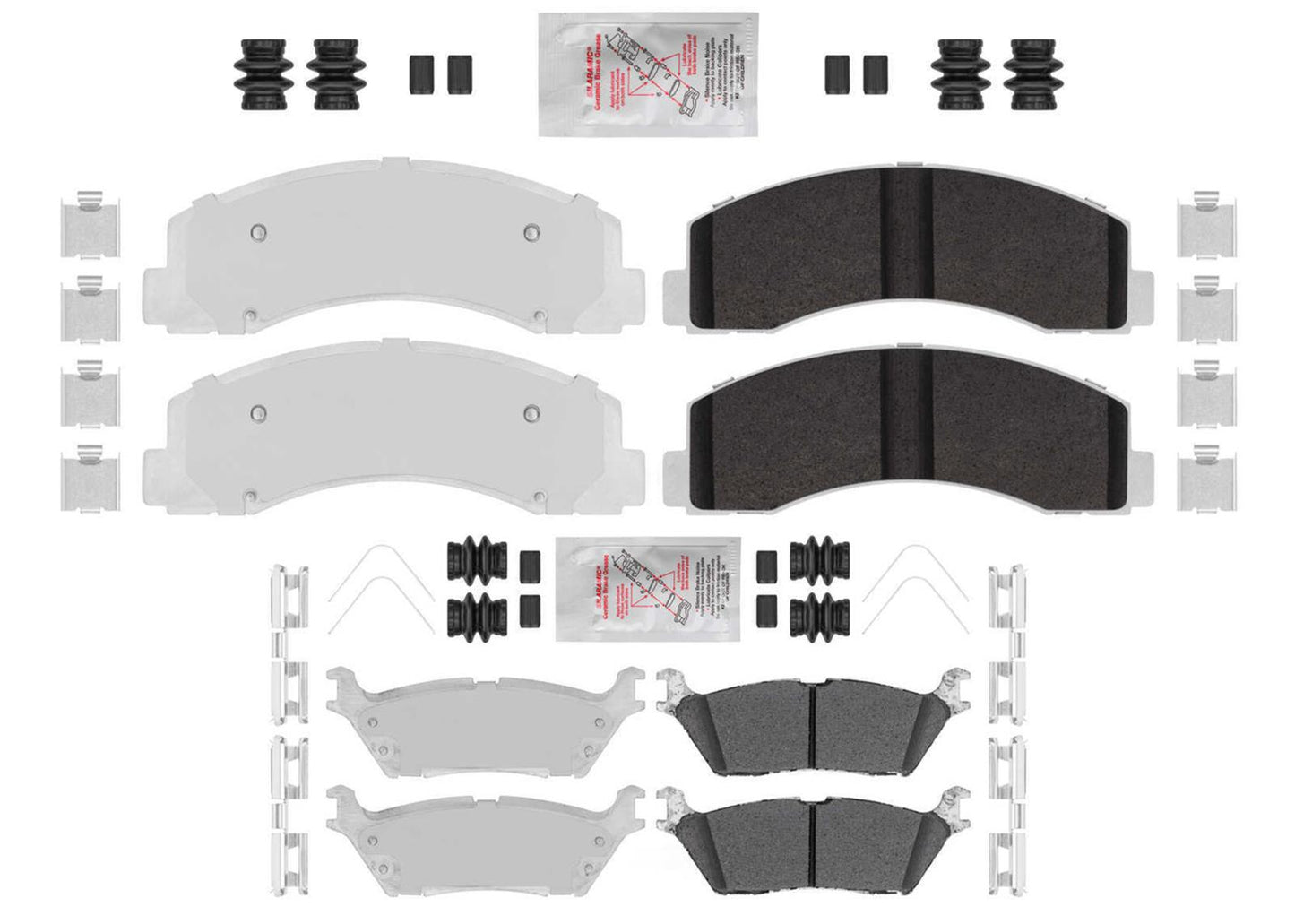 Heavy-Duty Galvanized Disc Brake Pads for Ford F150 18-20 w/Electric Parking
