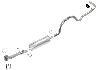 90-92 Ford Ranger 2.0L y 2.3LW/108 pulgadas Sistema de escape con tubo silenciador con base de rueda