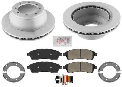 Rears Brake Rotors & Pads For Ford F-350 Super Duty DUAL REAR WHEELS 1999-2004