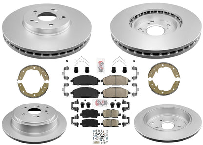 Front Rear Coated Disc Brake Rotors & Pads for Acura MDX 2003 2004 2005 2006