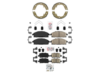 Front Rear Coated Disc Brake Rotors & Pads for Acura MDX 2003 2004 2005 2006