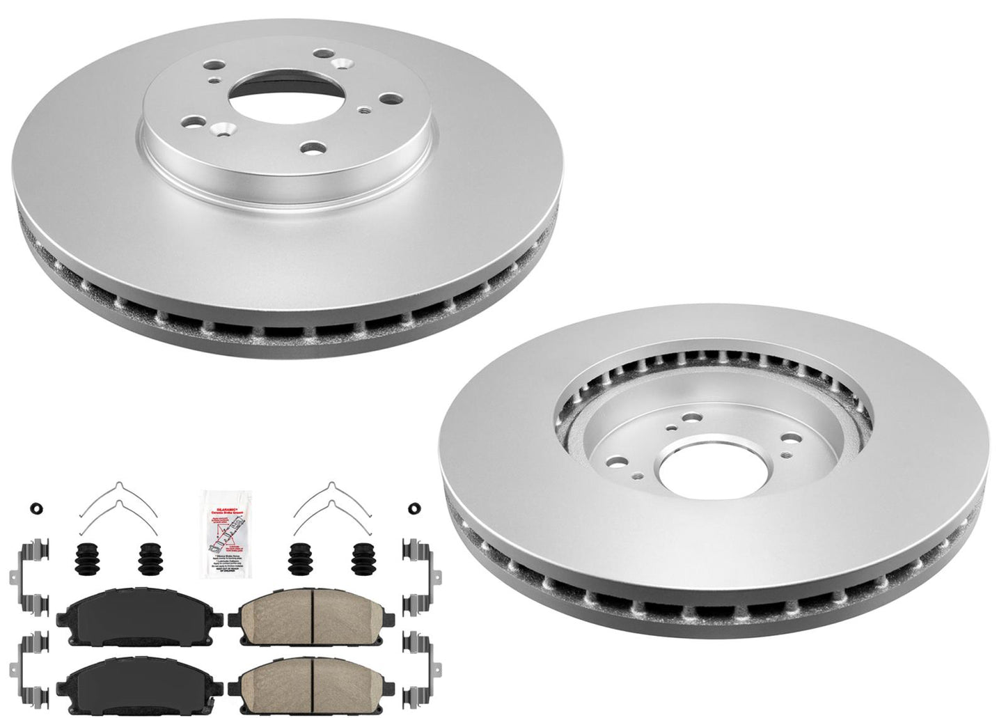 Front Coated Disc Brake Rotors & Ceramic Pads for Acura MDX 2003 2004 2005 2006