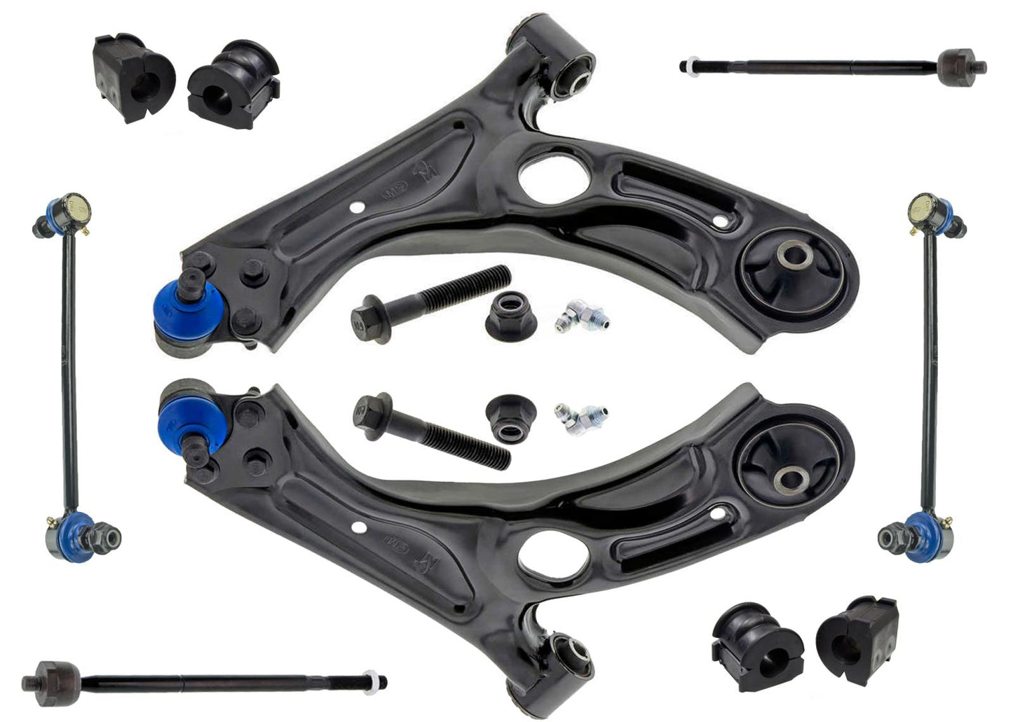 Front Mevotech Lower Control Arms & BJ Tie Rods for Chevrolet Sonic 2012-2020