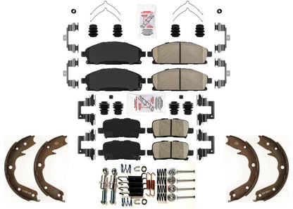 Front Rear Disc Brake Pads Parking Shoes for Acura MDX 2003 2004 2005 2006