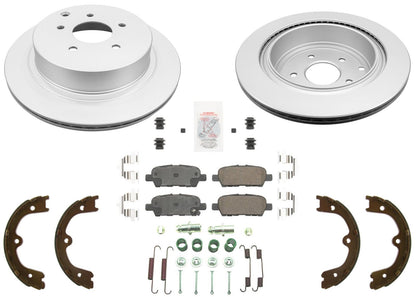 Rear Coated Disc Brake Rotors & Ceramic Pads for Nissan Quest 2008 2009