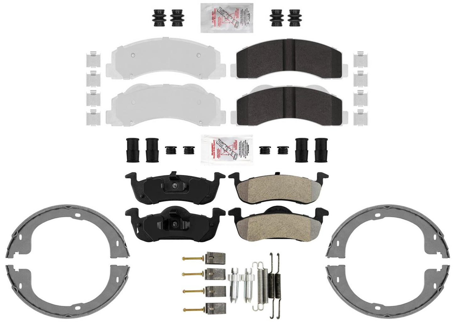 Heavy-Duty Off-Road Front & Rear Disc Brake Pads for Ford Expedition 2010-2017