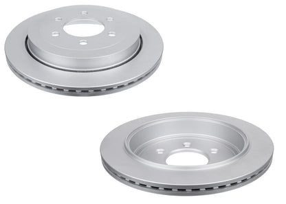 Rr GEO Coated Disc Rotors Brake Pads Parking Shoes for Ford Expedition 2007-2017