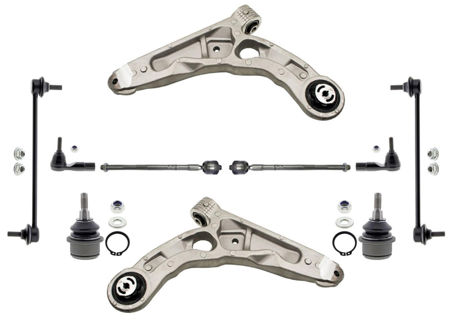 Ft Lower Control Arms Ball Joints Tie Rods for Jeep Cherokee 14-18 Frt Wheel Dr