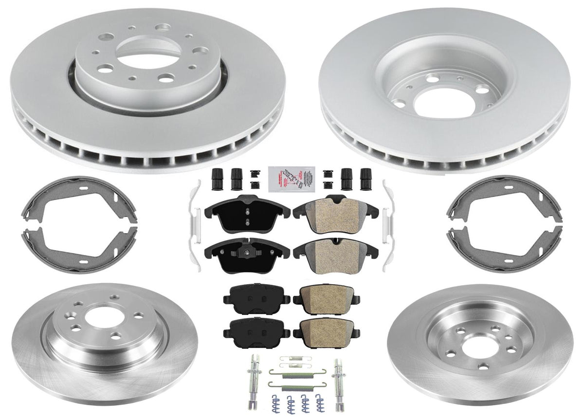 F&R Disc Brake Rotors & Brake Pads For Volvo S80 2007 2008 2009 Front Wheel Drv - Photo 1