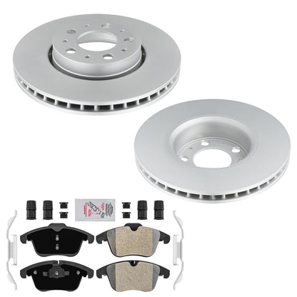 Front Disc Brake Rotors & Brake Pads For Volvo S80 2007-2009 Front Wheel Drv