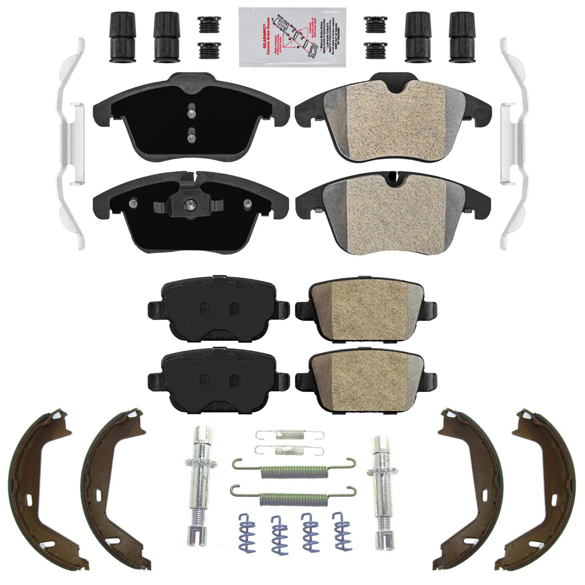 Front & Rear Disc Brake Pads Shoes For Front Wheel Drive Volvo S80 2007-2009 - Photo 1