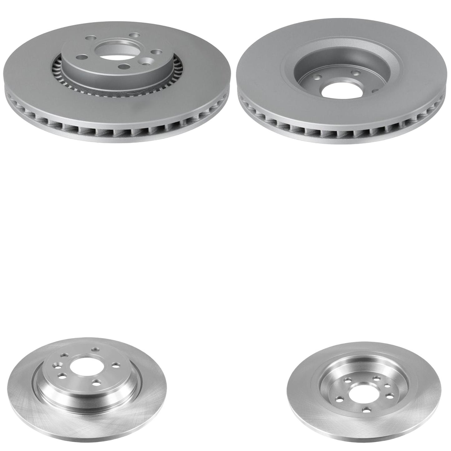 F&R Disc Brake Rotors & Brake Pads For Front Wheel Drive Volvo S80 2009-2011