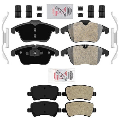 F&R Disc Brake Rotors & Brake Pads For Front Wheel Drive Volvo S80 2009-2011