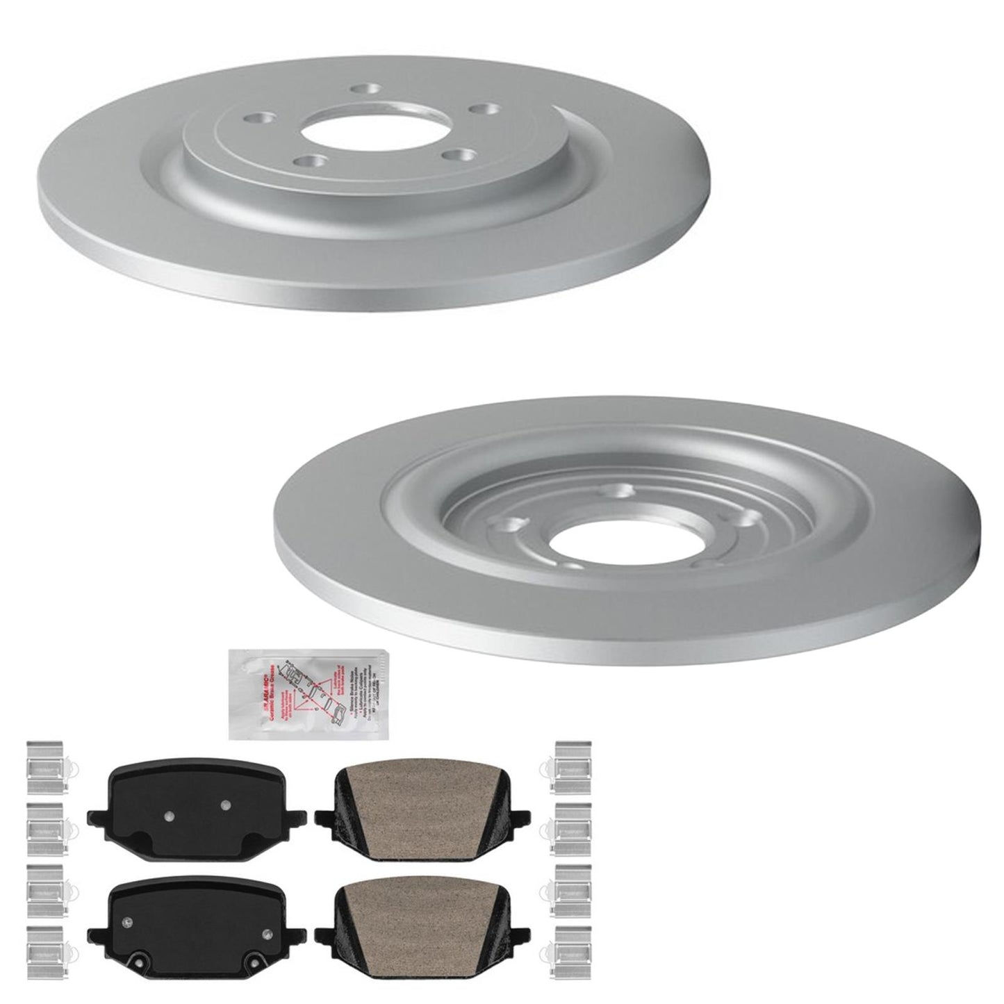 Rear Coated Brake Disc Rotors Brake Pad Set for Ford Mustang EcoBoost 2024 2025