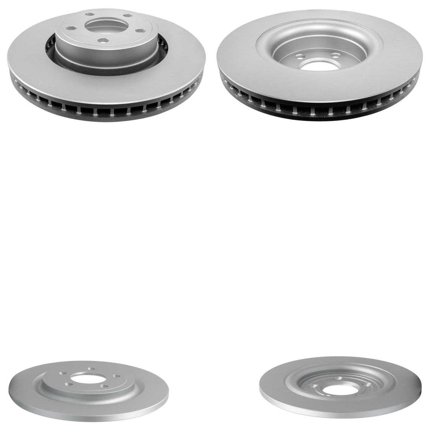 F&R Coated Brake Disc Rotors Brake Pad Set for Ford Mustang EcoBoost 2024 2025