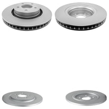 F&R Coated Brake Disc Rotors Brake Pad Set for Ford Mustang EcoBoost 2024 2025