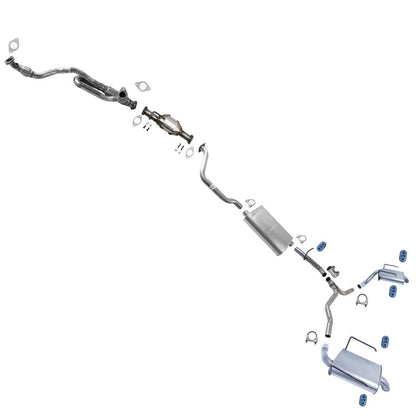 Resonator Pipe Dual Muffler Exhaust System for GMC Acadia SL SLE 2013 2015 2016