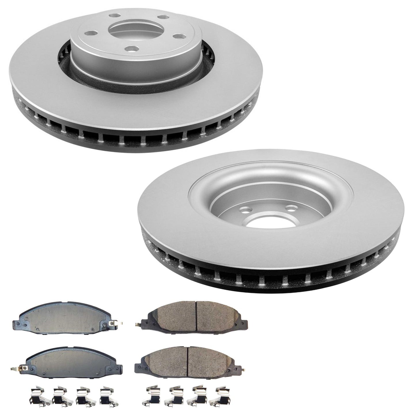 Front Coated Brake Disc Rotors Brake Pad Set for Ford Mustang EcoBoost 2024 2025