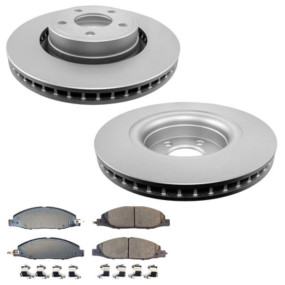 Front Coated Brake Disc Rotors Brake Pad Set for Ford Mustang EcoBoost 2024 2025