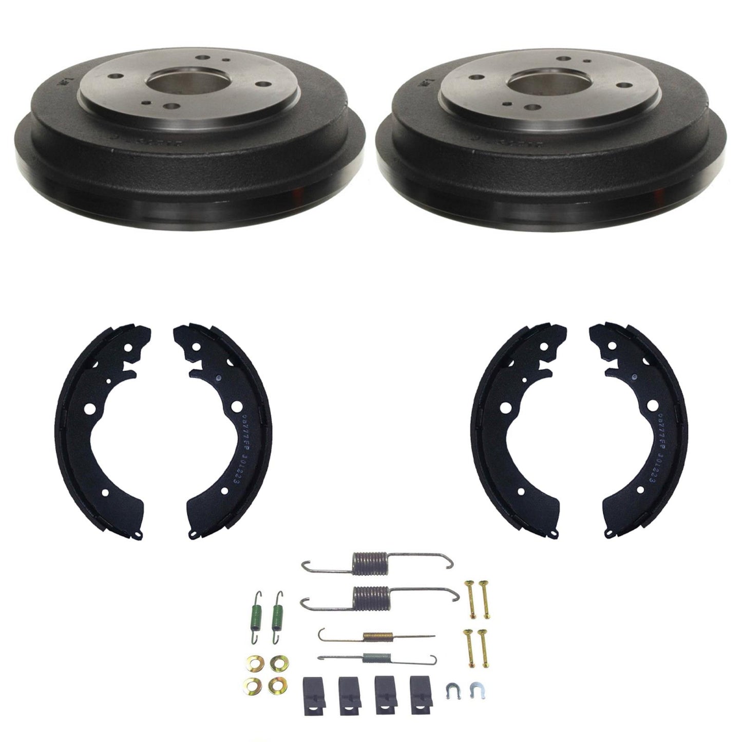 Rear Brake Drums Shoes & Hardware for Honda Accord 1990-2002 Models W/ Rear Drum