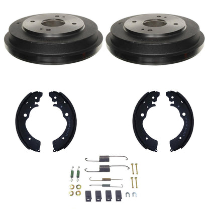 Rear Brake Drums Shoes & Hardware for Honda Accord 1990-2002 Models W/ Rear Drum
