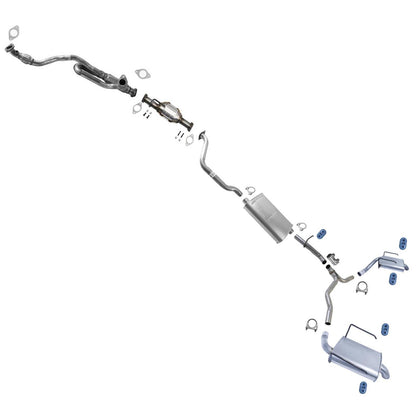Resonator Pipe Dual Muffler Exhaust System for GMC Acadia Denali 2013 2015 2016