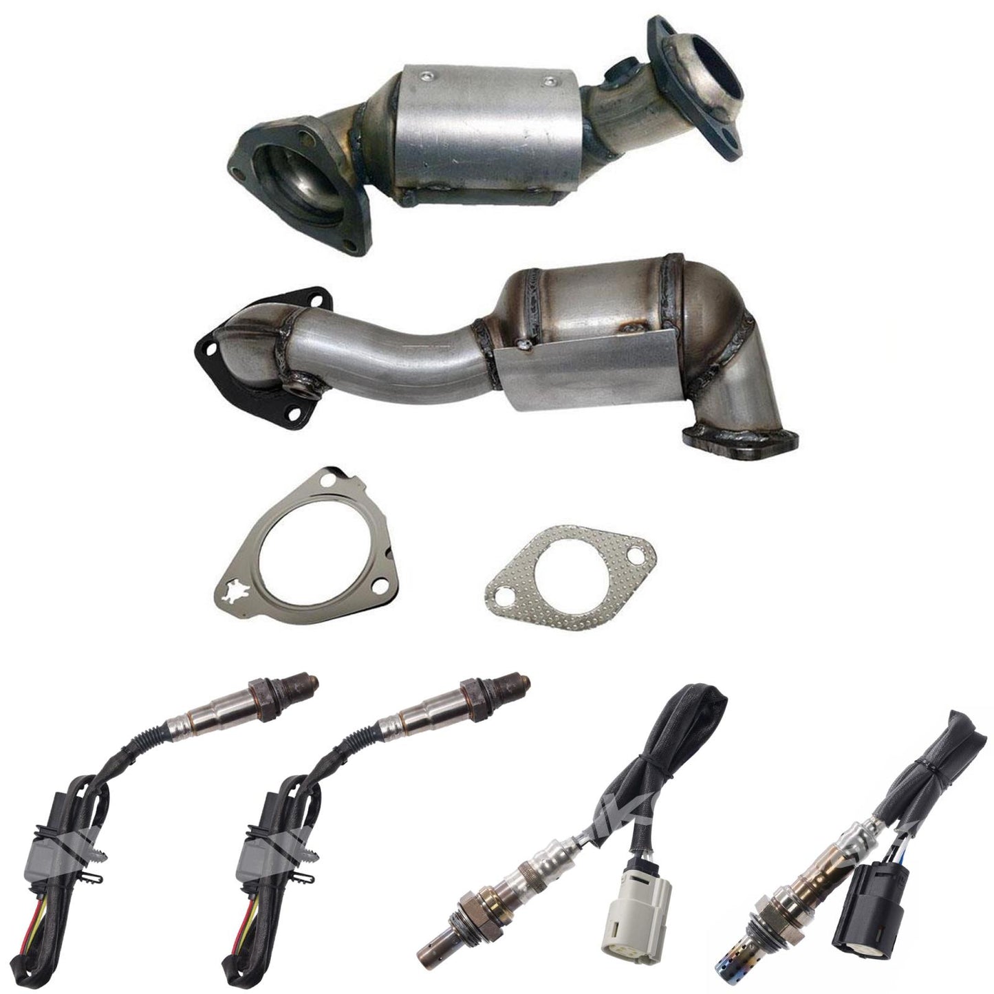 Front & Rear Catalytic Converters & O2 Sensors For Explorer 3.5L Turbo 2013-2019