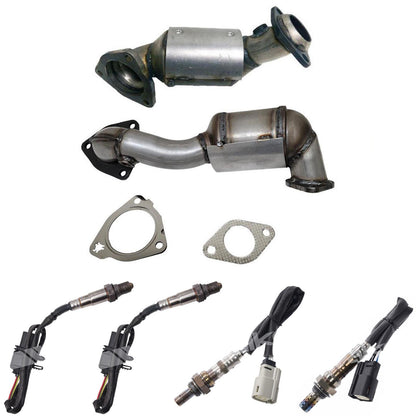Front & Rear Catalytic Converters & O2 Sensors For Explorer 3.5L Turbo 2013-2019