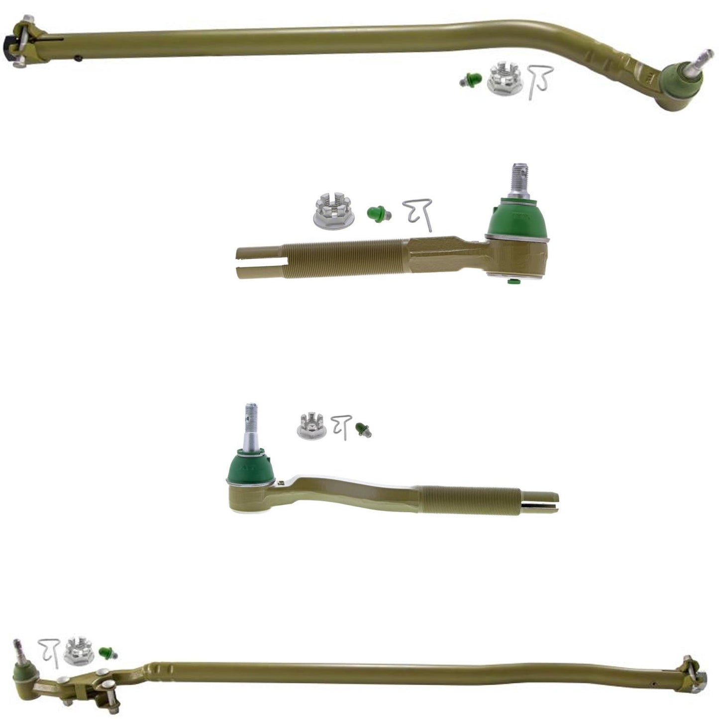 TTX Front Tie Rod Drag Link Kit for Jeep Wrangler 19-25 with Dana 210 Wide Axle