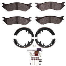 Front Disc Brake Pads & Rear Brake Shoes Hardware For Dodge Ram 1500 Van 98-02