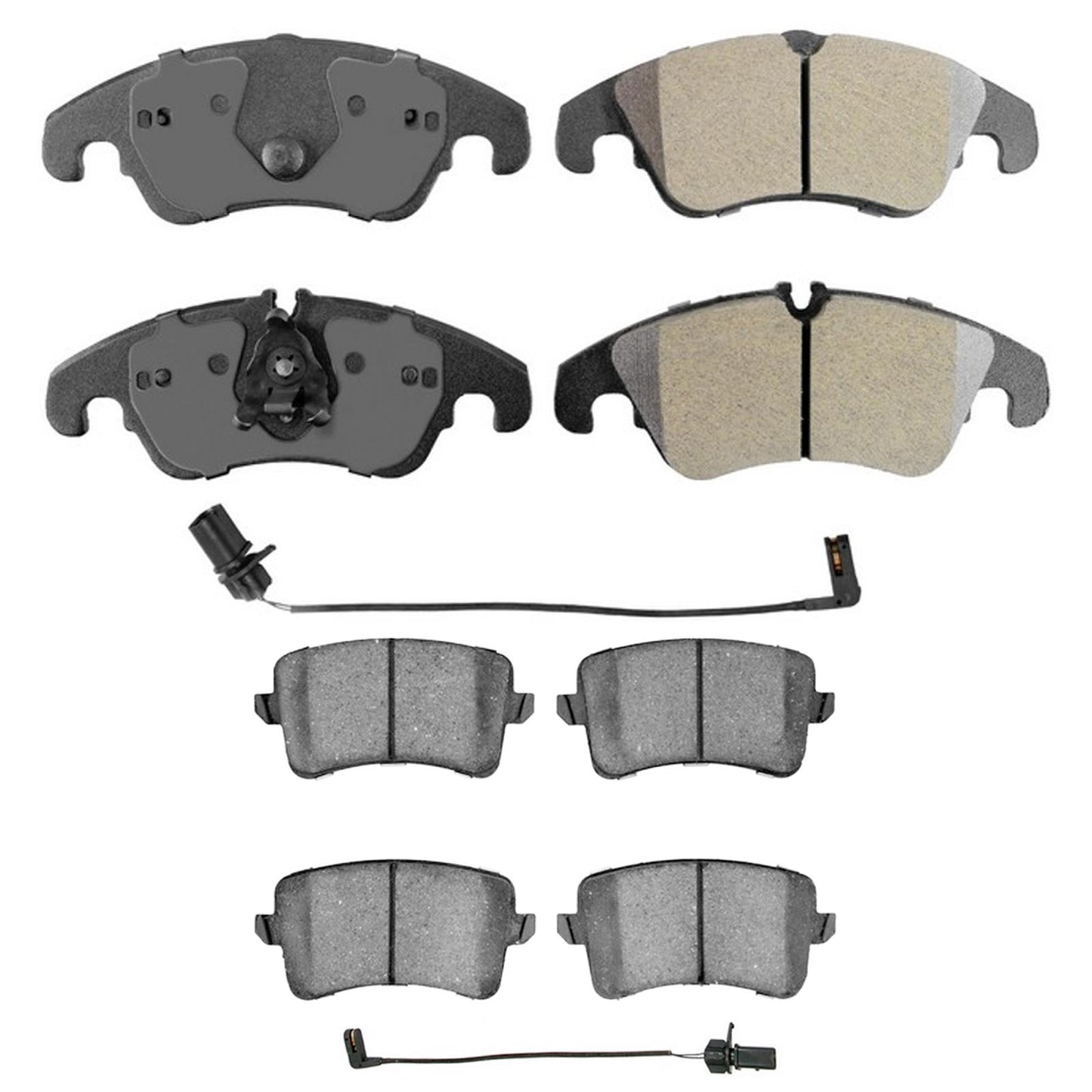 Front & Rear Ceramic Disc Brake Pads for Audi A4 Sedan 2009 2010 2011 2013 2016