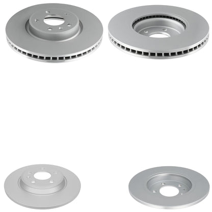 Front Rear Coated Disc Brake Rotors & Pads for Audi Allroad 2013 2014 2015 2016