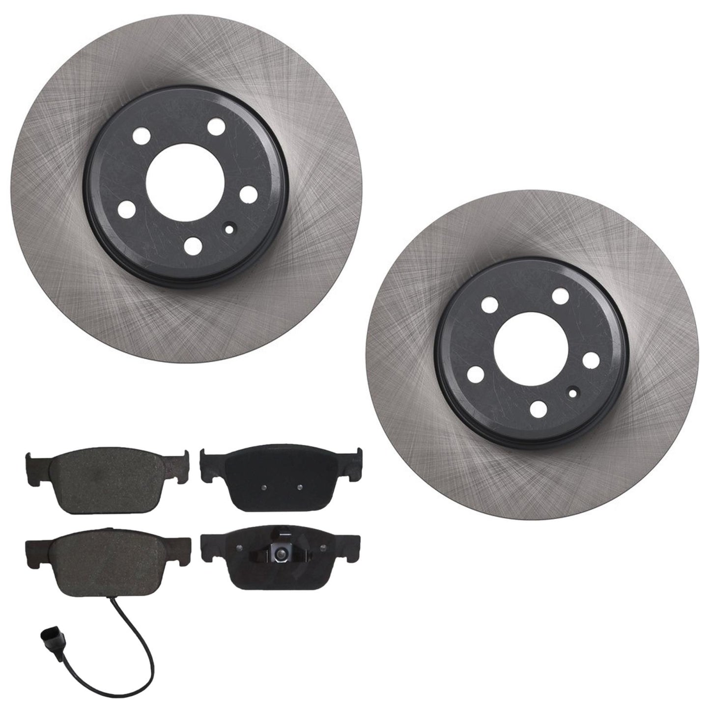 Front Coated Disc Brake Rotors & Pads for Audi A4 Sedan 2017 2018 2019 2020