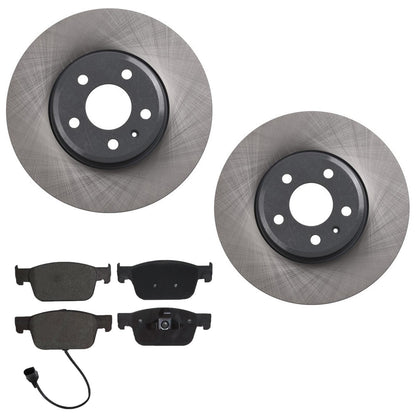 Front Coated Disc Brake Rotors & Pads for Audi A4 Sedan 2017 2018 2019 2020