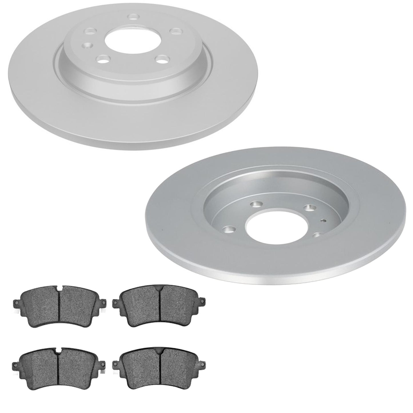 Rear Coated Disc Brake Rotors & Pads for Audi A4 Sedan 2017 2018 2019 2020