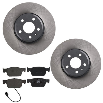 Front Coated Disc Brake Rotors & Pads for Audi A4 Quattro 2021 2022 2023 2025
