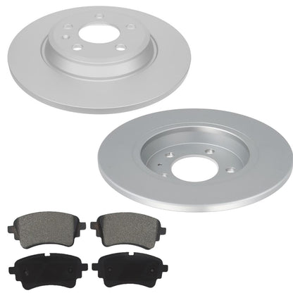 Rear Coated Disc Brake Rotors & Pads for Audi A4 Quattro 2021 2022 2023 2025
