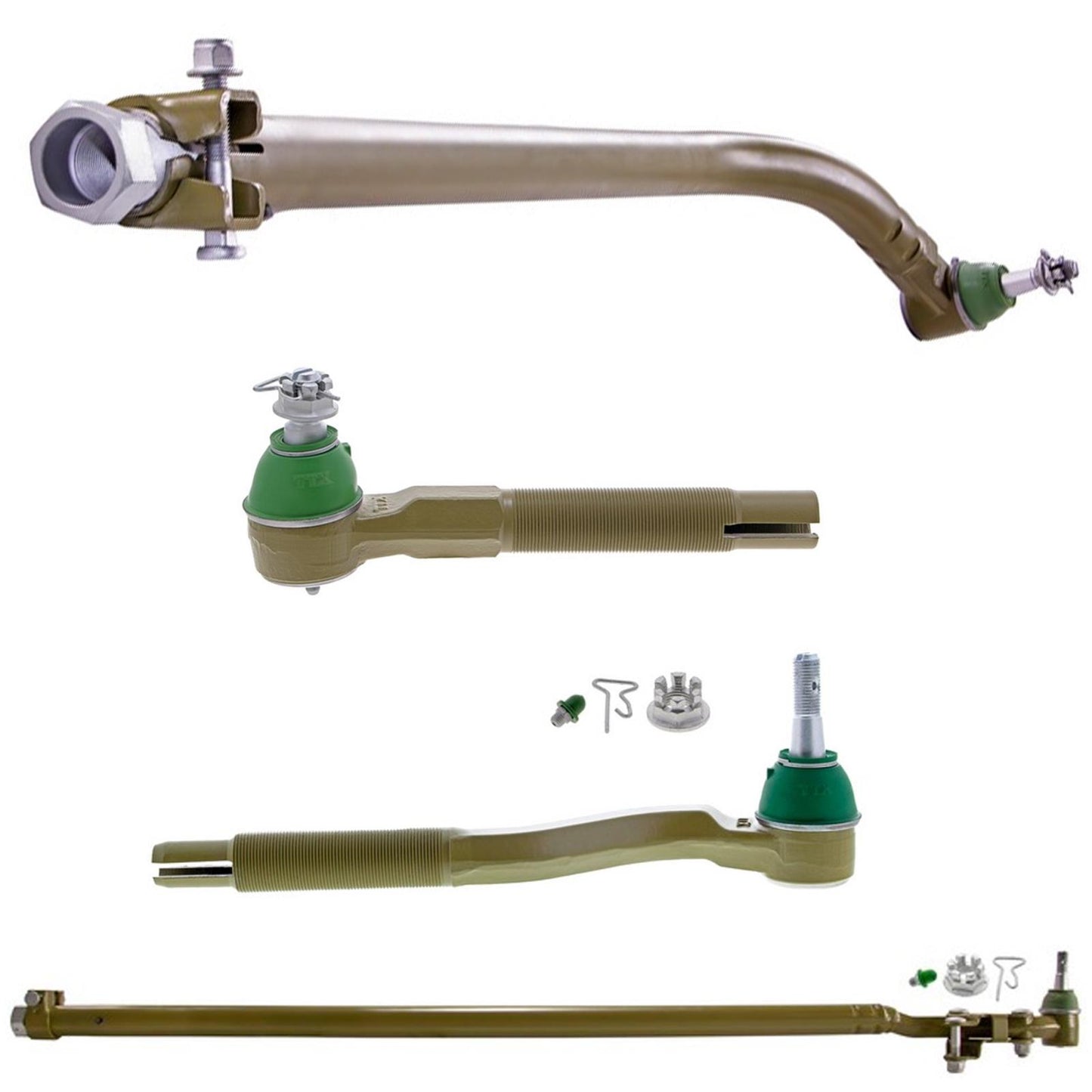TTX Front Tie Rod Drag Link Kit for Jeep Wrangler 19-25 W/O Dana 210 Wide Axle