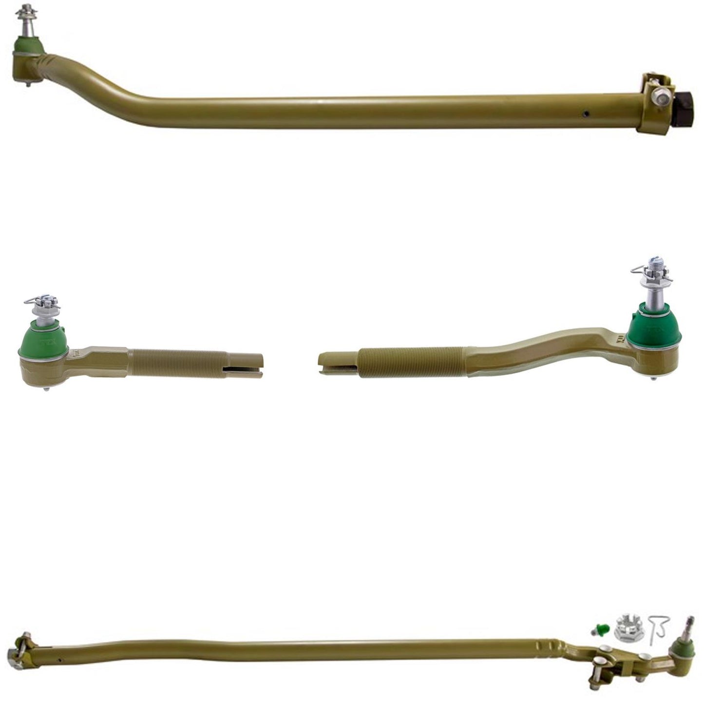 TTX Front Tie Rod Drag Link Kit for Jeep Wrangler 19-25 with Dana 210 Wide Axle