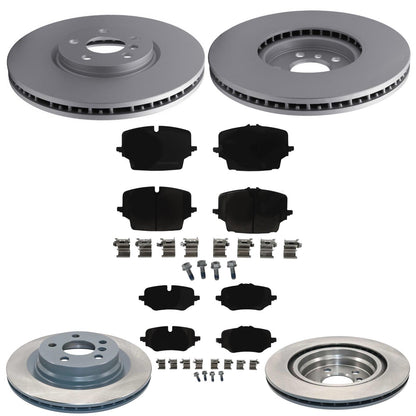F&R Coated Disc Brake Rotors & EPS Brake Pads For BMW X1 xDrive 28i 2023-2025