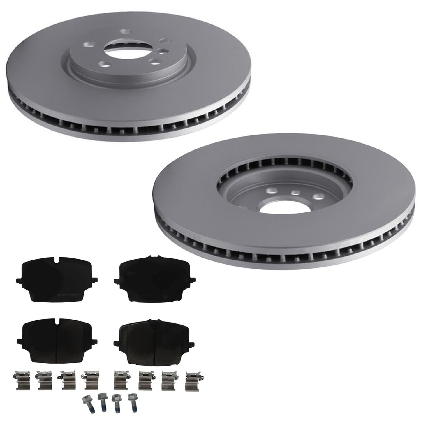 Front Coated Disc Brake Rotors & EPS Brake Pads For BMW X1 xDrive 28i 2023-2025