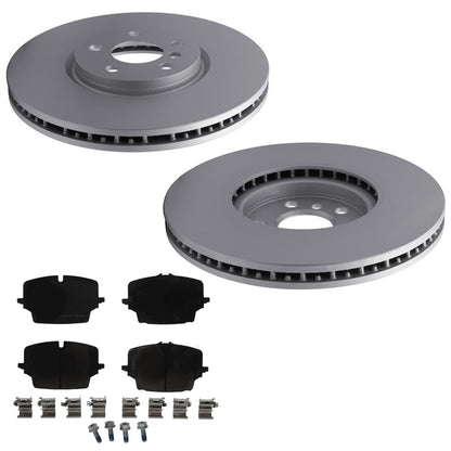Front Coated Disc Brake Rotors & EPS Brake Pads For BMW X1 xDrive 28i 2023-2025