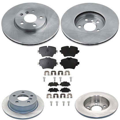 F&R Coated Disc Brake Rotors & EPS Brake Pads For Mini Cooper S 2022 2023 2024