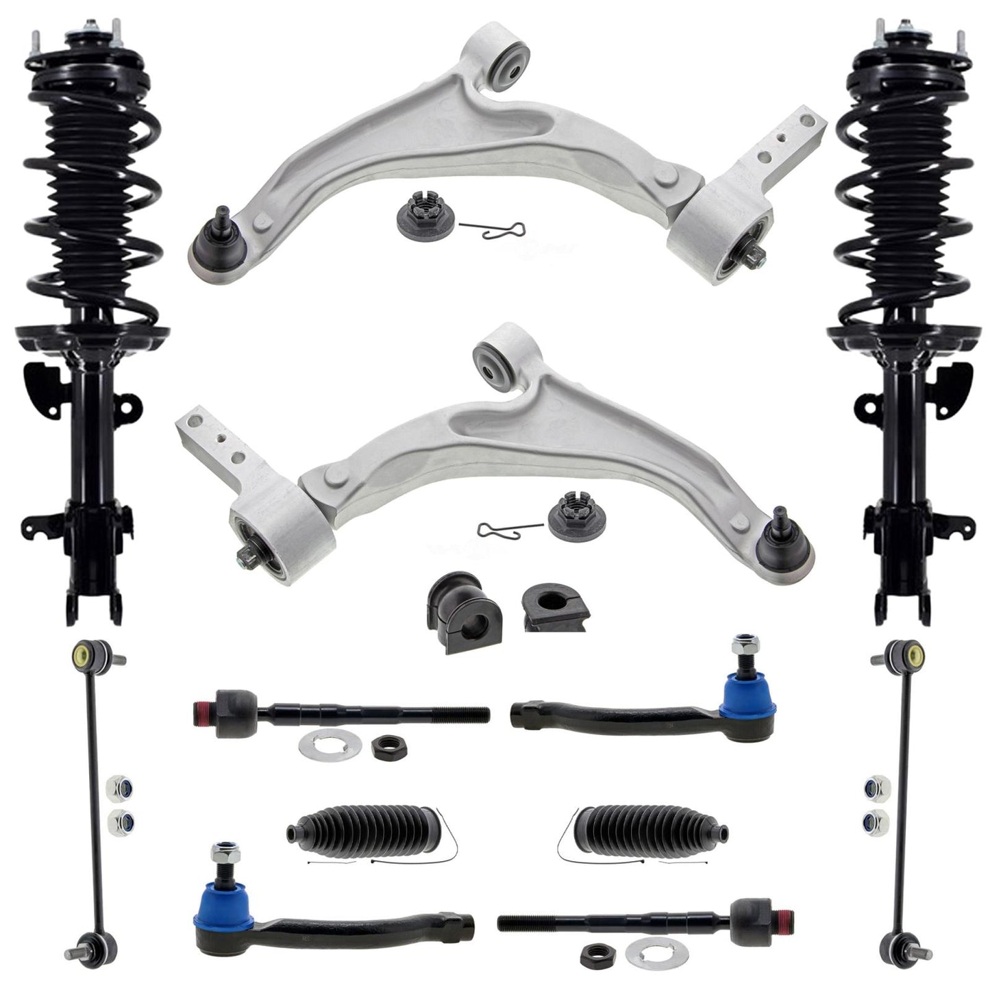 Front Lower Ball Joints And Control Arms Tie Rods For Honda Pilot 2009 2012 2015
