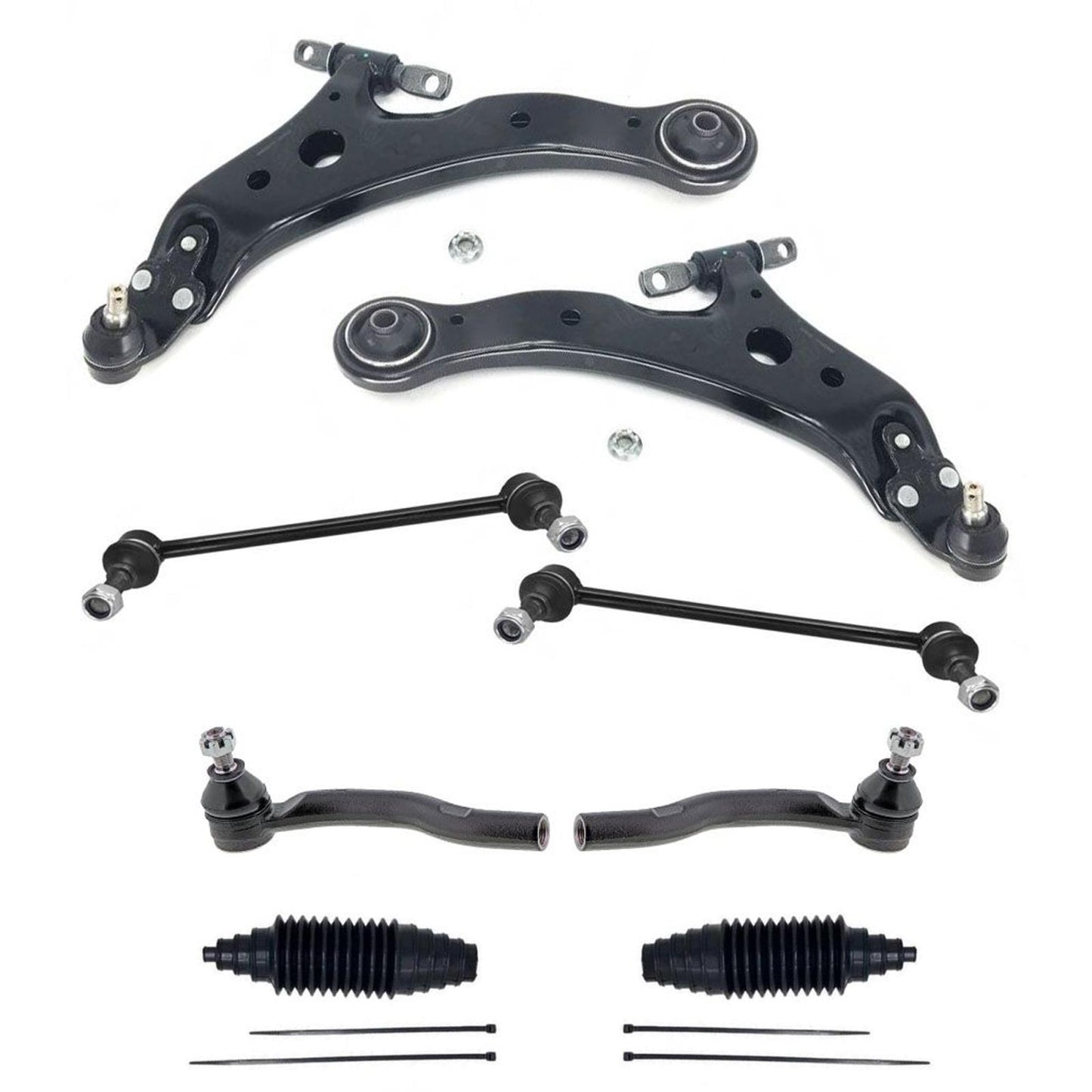 F Lower Control Arms BJ Tie Rods for Toyota Camry LE XLE CE 2007-2014 2.4L 2.5L