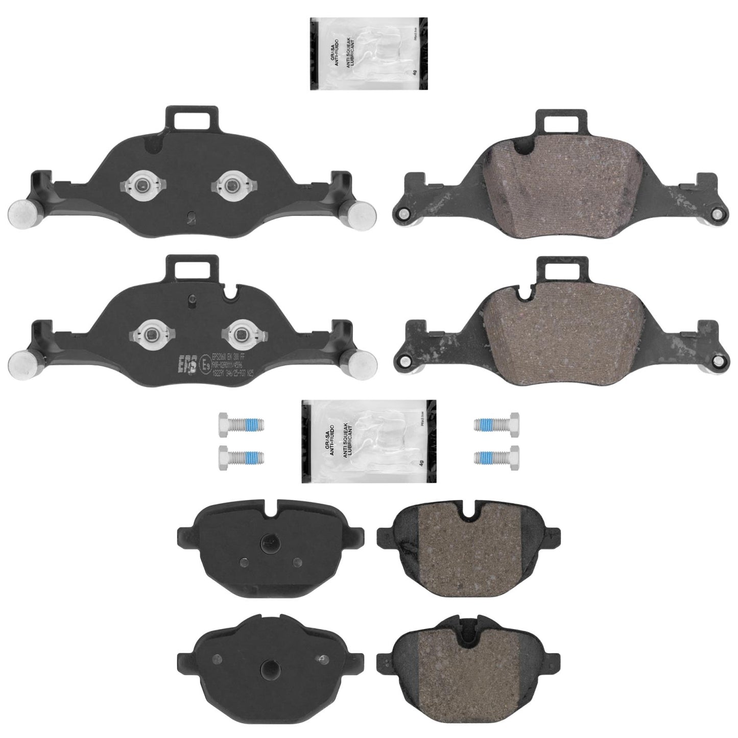 Front & Rear EPS R90 Certified Brake Pads For BMW 530E xDrive 2018 2019 2023