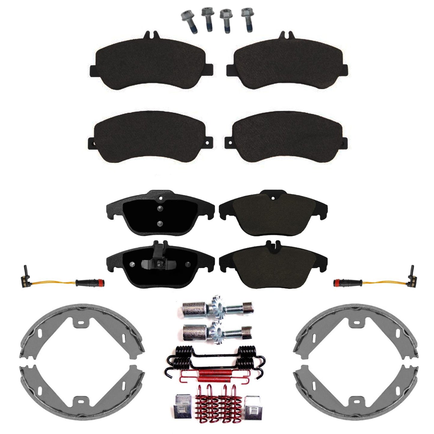 Front & Rear EPS R90 Certified Brake Pads & Brake Shoes For GLK350 2010-2015