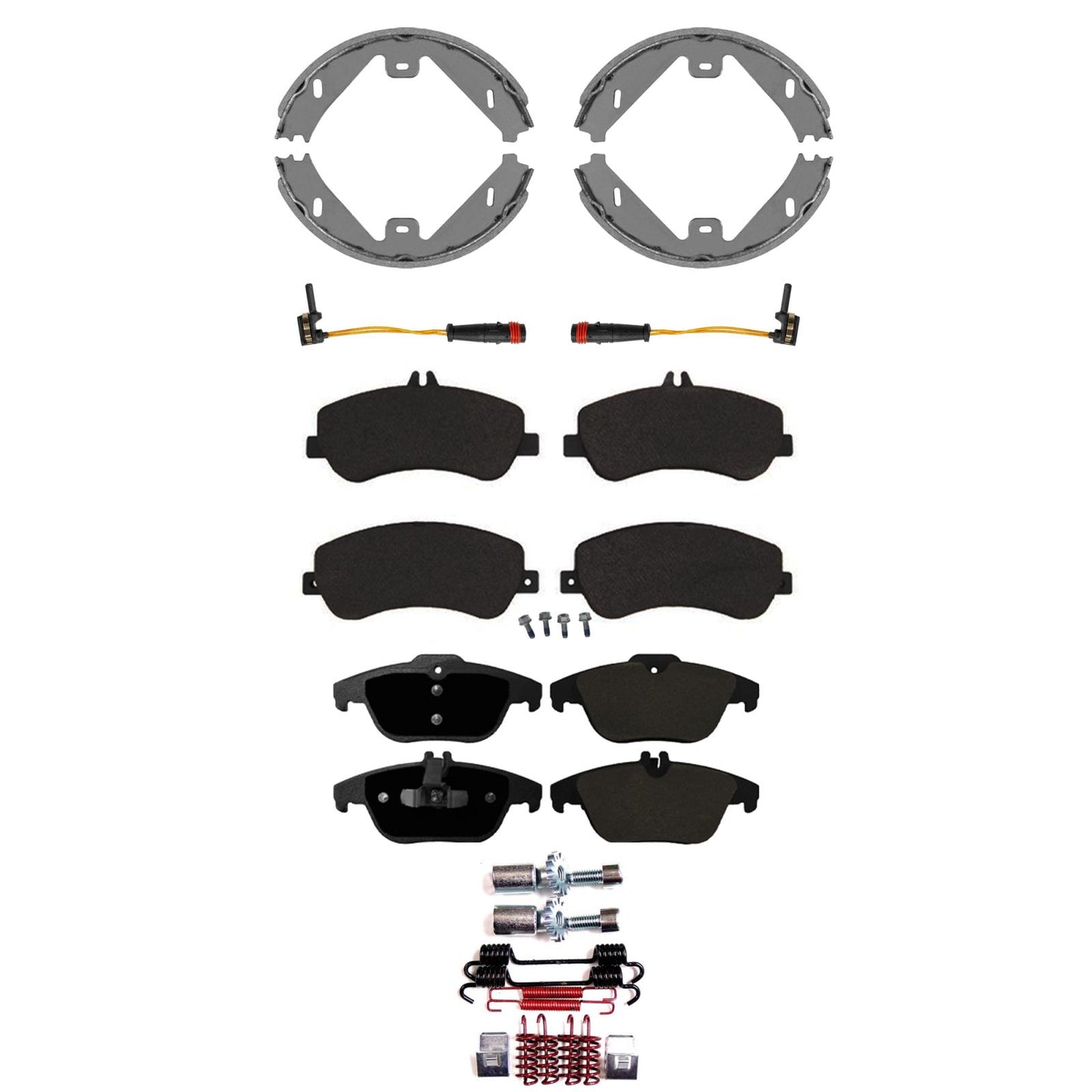 Front & Rear Coated Brake Rotors EPS Brake Pads & Shoes For GLK350 2010-2015
