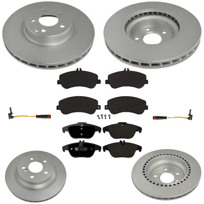 Front & Rear Carbon Coated Brake Rotors & EPS Brake Pads For GLK350 2010-2015
