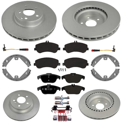 Front & Rear Carbon Brake Rotors EPS Brake Pads & Shoes For GLK350 2010-2015